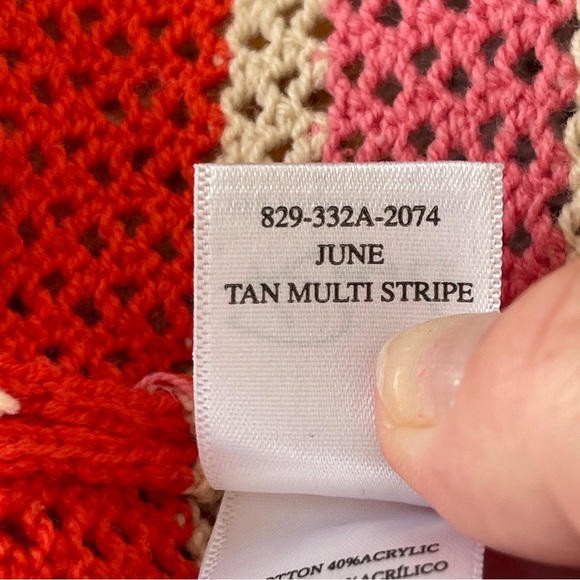 Rails Dress JUNE Tan Multi Stripe Mini Knit Sleeveless Size S - Picture 13 of 15